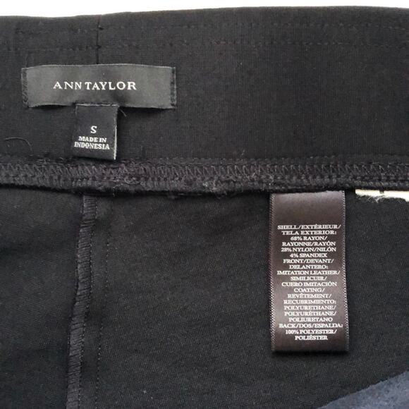 Faux Leather Panel Black Leggings - Picture 2 of 5